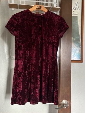 Red velvet dress